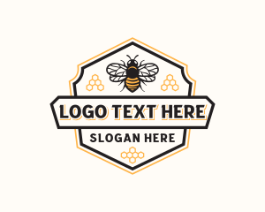Honeycomb - Bee Insect Wings logo design