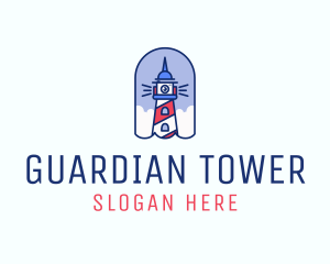 Camera Lighthouse Tower logo design