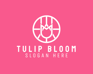 Tulip - Geometric Tulip Badge logo design