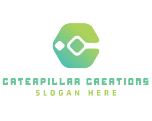 Hexagon Letter C logo design