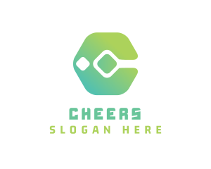Hexagon Letter C logo design