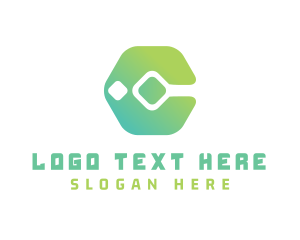 Gradient - Hexagon Letter C logo design
