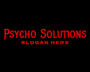 Psycho - Scary Horror Business logo design