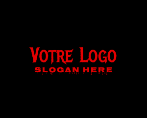 Grunge - Scary Horror Business logo design