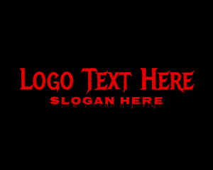 Horror - Red Horror Wordmark logo design