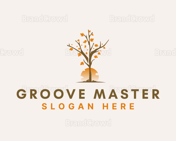 Autumn Leaves Tree Logo