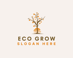 Autumn Leaves Tree logo design