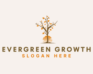 Autumn Leaves Tree logo design