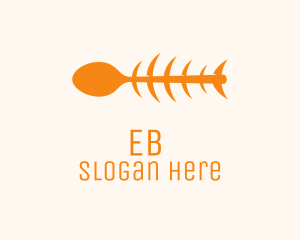 Sea - Orange Spoon Fish logo design