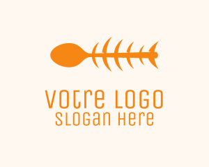 Orange Spoon - Orange Spoon Fish logo design