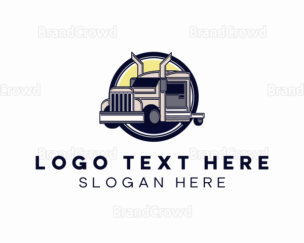 Industrial Logistics Truck Logo