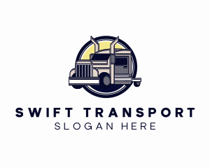 Industrial Logistics Truck logo design