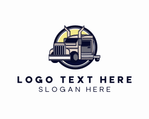 Industrial Logistics Truck Logo