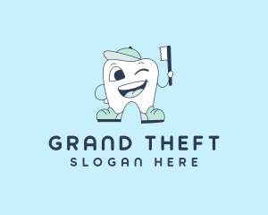 Dental Tooth Cartoon Logo