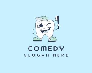 Dental Tooth Cartoon Logo