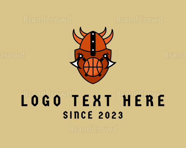 Viking Axe Basketball Logo