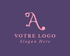 Girly - Pink Florist Letter A logo design