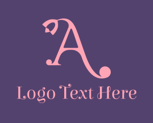 Florist - Pink Florist Letter A logo design