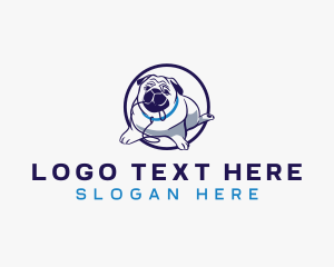 Pup - Animal Dog Leash logo design