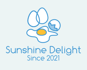 Sunny Side Up - Fried Egg Breakfast logo design