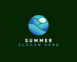 Surf Ocean Waves logo design