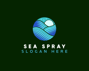 Surf Ocean Waves logo design