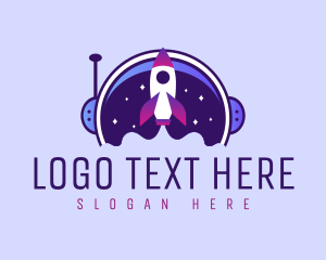 Universe - Star Astronaut Rocket logo design