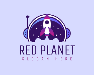 Star Astronaut Rocket logo design