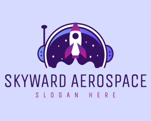 Aerospace - Star Astronaut Rocket logo design