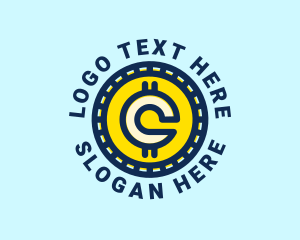 Blockchain - Crypto Coin Letter C logo design