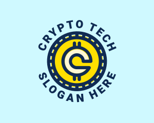 Crypto Coin Letter C logo design