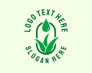 Aloe Vera - Aloe Vera Oil Droplet logo design