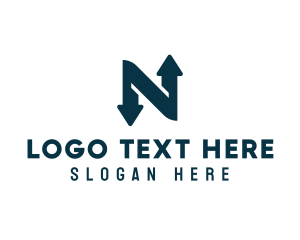 Modern - Modern Arrow Letter N logo design