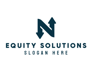 Equity - Logistics Arrow Letter N logo design