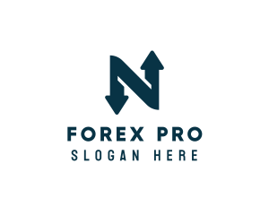 Forex - Logistics Arrow Letter N logo design