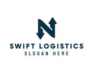 Logistics - Logistics Arrow Letter N logo design