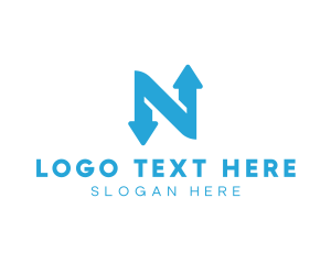 Professional - Logistics Arrow Letter N logo design