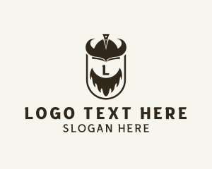 Medieval Viking Helmet Crest  Logo