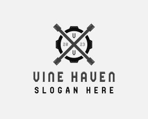 Lug Wrench Gear logo design