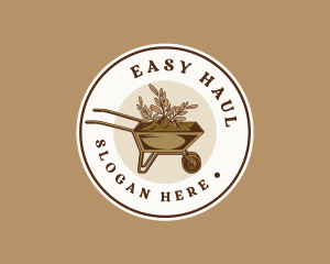 Wheelbarrow Soil Landscaping logo design