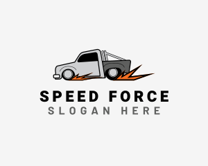 Pickup Truck Speed logo design