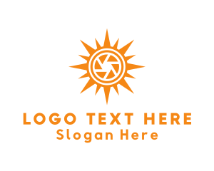 Lens - Solar Camera Shutter logo design