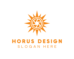 Solar Lens Shutter logo design