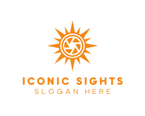 Solar Lens Shutter logo design