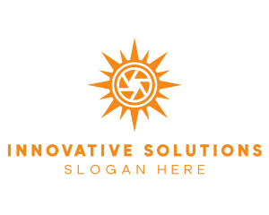 Solar Lens Shutter logo design