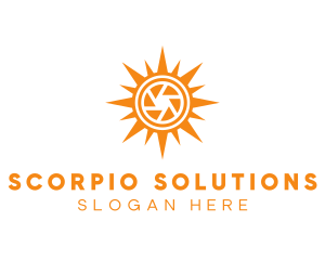 Solar Lens Shutter logo design