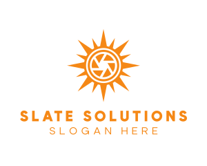 Solar Lens Shutter logo design