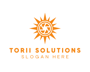 Solar Lens Shutter logo design