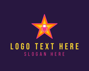 Record - Star Entertainment Podcast logo design