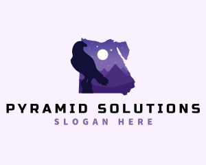 Pyramid - Eagle Pyramid Egypt logo design